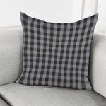 Grey And Black Check Pattern Print Pillow Cover
