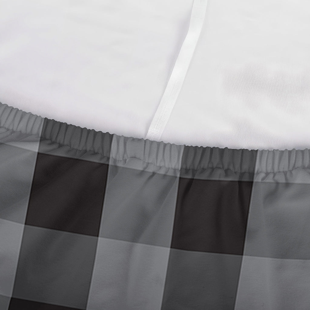 Grey And Black Check Pattern Print Sofa Cover