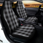 Grey And Black Check Pattern Print Universal Fit Car Seat Covers