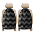 Grey And Black Chevron Pattern Print Car Seat Organizers
