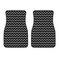 Grey And Black Chevron Pattern Print Front Car Floor Mats
