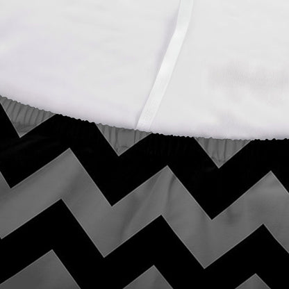Grey And Black Chevron Pattern Print Sofa Cover