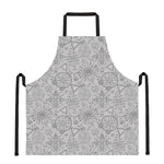 Grey And Black Mystical Wiccan Print Apron