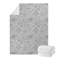Grey And Black Mystical Wiccan Print Blanket