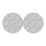 Grey And Black Mystical Wiccan Print Car Coasters