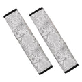 Grey And Black Mystical Wiccan Print Car Seat Belt Covers