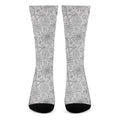 Grey And Black Mystical Wiccan Print Crew Socks