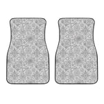 Grey And Black Mystical Wiccan Print Front Car Floor Mats