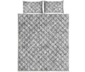 Grey And Black Mystical Wiccan Print Quilt Bed Set