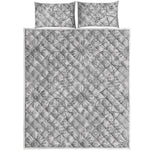 Grey And Black Mystical Wiccan Print Quilt Bed Set