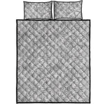 Grey And Black Mystical Wiccan Print Quilt Bed Set