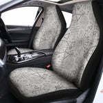Grey And Black Mystical Wiccan Print Universal Fit Car Seat Covers
