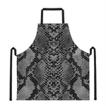 Grey And Black Snakeskin Print Apron