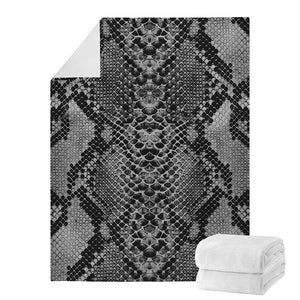 Grey And Black Snakeskin Print Blanket