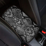 Grey And Black Snakeskin Print Car Center Console Cover