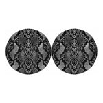 Grey And Black Snakeskin Print Car Coasters
