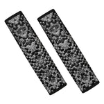 Grey And Black Snakeskin Print Car Seat Belt Covers