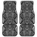 Grey And Black Snakeskin Print Front and Back Car Floor Mats