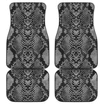 Grey And Black Snakeskin Print Front and Back Car Floor Mats