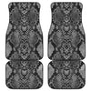 Grey And Black Snakeskin Print Front and Back Car Floor Mats