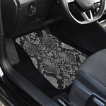 Grey And Black Snakeskin Print Front and Back Car Floor Mats