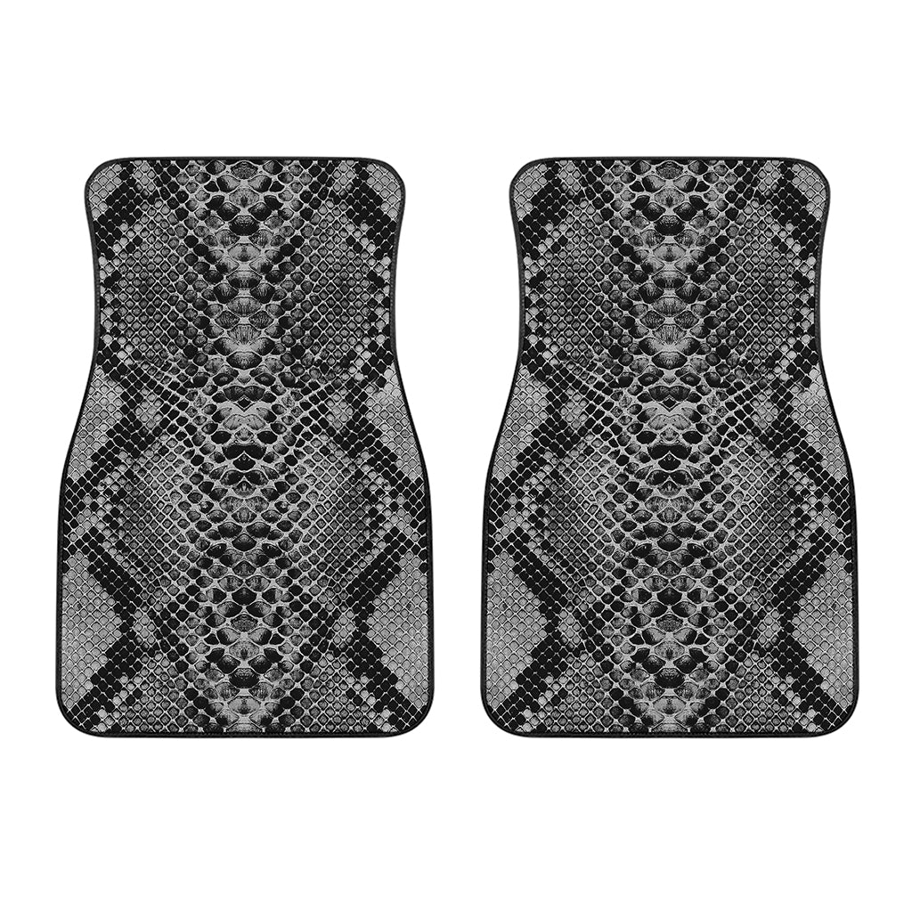 Grey And Black Snakeskin Print Front Car Floor Mats