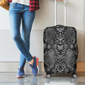 Grey And Black Snakeskin Print Luggage Cover