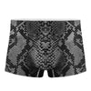 Grey And Black Snakeskin Print Men's Boxer Briefs