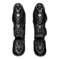 Grey And Black Snakeskin Print Muay Thai Shin Guards