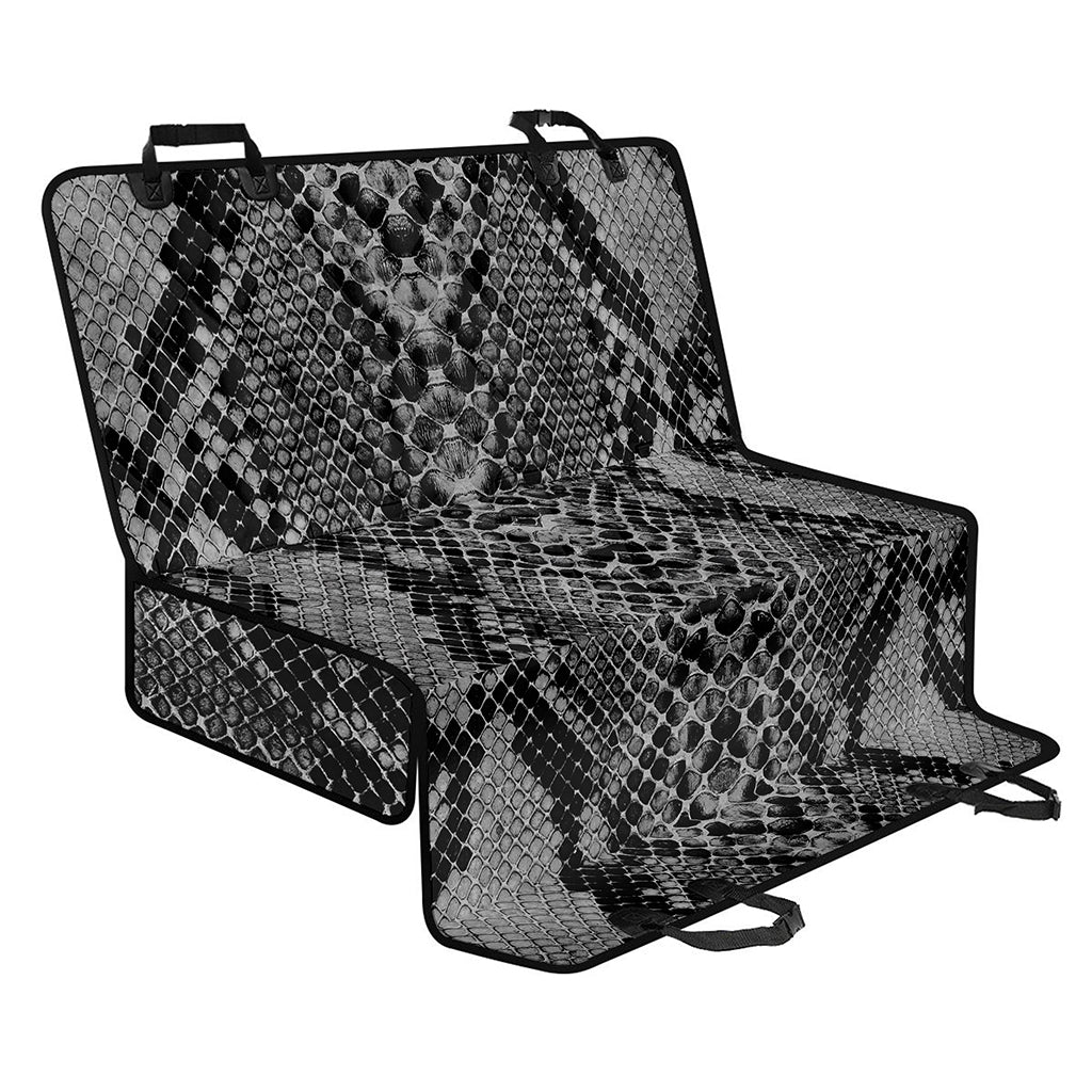 Grey And Black Snakeskin Print Pet Car Back Seat Cover