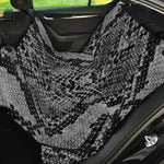 Grey And Black Snakeskin Print Pet Car Back Seat Cover