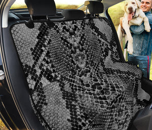 Grey And Black Snakeskin Print Pet Car Back Seat Cover