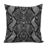 Grey And Black Snakeskin Print Pillow Cover