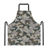 Grey And Brown Camouflage Print Apron