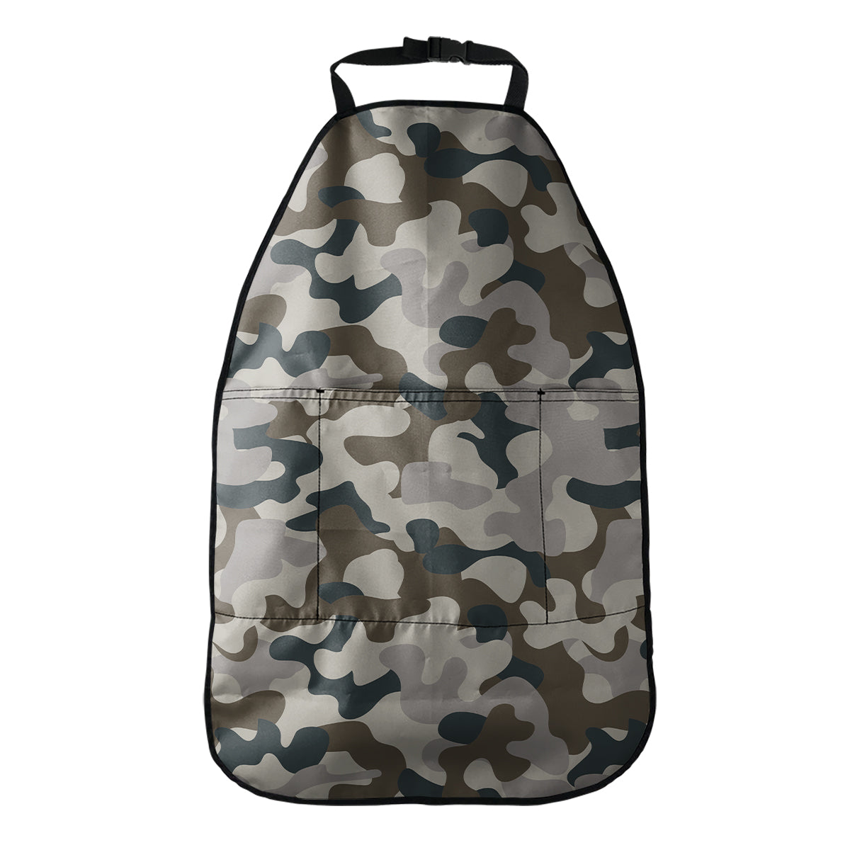 Grey And Brown Camouflage Print Car Seat Organizers