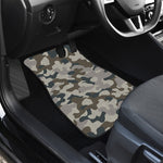 Grey And Brown Camouflage Print Front Car Floor Mats