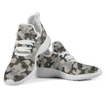 Grey And Brown Camouflage Print Mesh Knit Shoes GearFrost