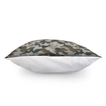 Grey And Brown Camouflage Print Pillow Cover