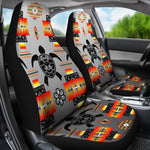 Grey And Orange Native Turtle Universal Fit Car Seat Covers GearFrost