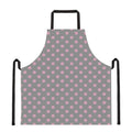 Grey And Pink Polka Dot Pattern Print Apron