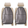 Grey And Pink Polka Dot Pattern Print Car Seat Organizers