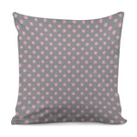 Grey And Pink Polka Dot Pattern Print Pillow Cover