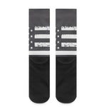 Grey And White American Flag Print Crew Socks