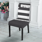 Grey And White American Flag Print Dining Chair Slipcover