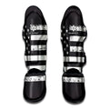 Grey And White American Flag Print Muay Thai Shin Guards