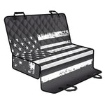 Grey And White American Flag Print Pet Car Back Seat Cover