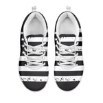 Grey And White American Flag Print White Sneakers