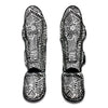 Grey And White Aztec Pattern Print Muay Thai Shin Guard