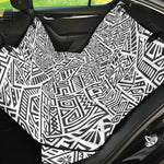 Grey And White Aztec Pattern Print Pet Car Back Seat Cover