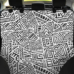 Grey And White Aztec Pattern Print Pet Car Back Seat Cover